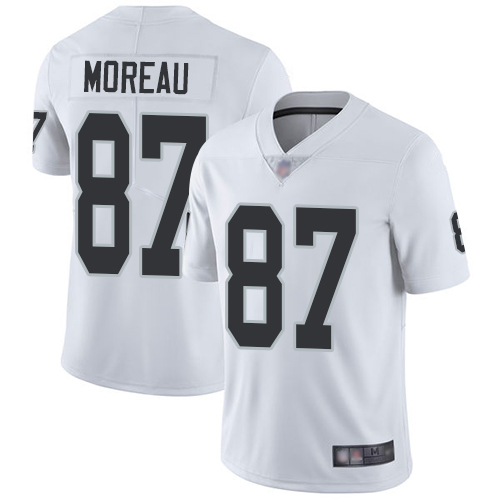 Men Oakland Raiders Limited White Foster Moreau Road Jersey NFL Football #87 Vapor Untouchable Jersey->nfl t-shirts->Sports Accessory